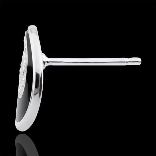 Boucles d'oreilles Tiphon précieux - or blanc 9 carats