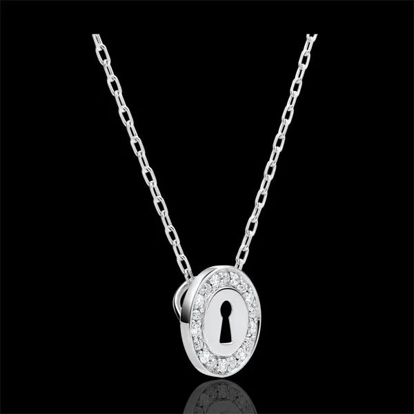 Necklace Precious Secret - white gold and diamonds