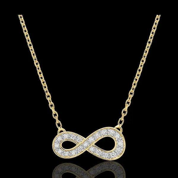 Collier Infini - or jaune 9 carats et diamants