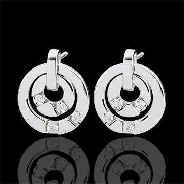 Boucles d'oreilles Harmonia - or blanc 9 carats