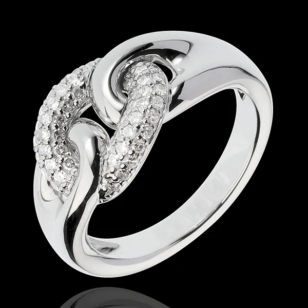 Bague Lien Infini - or blanc 18 carats