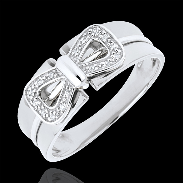 Ring Corset Knot - White gold