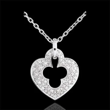 White Gold Diamond Lock Pendant