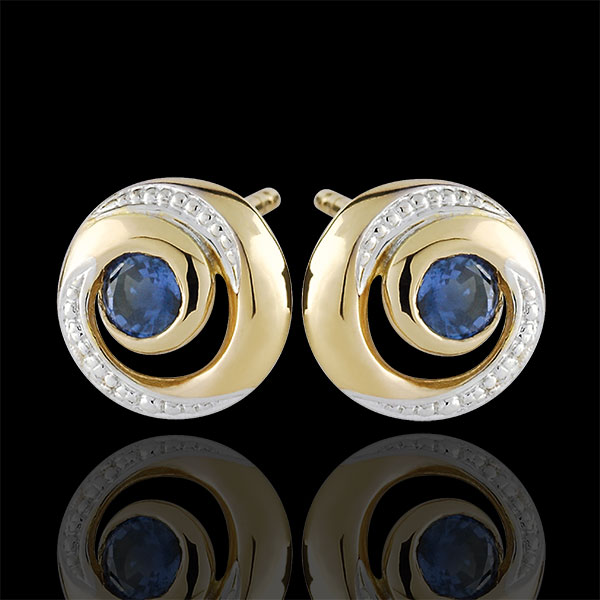 Infinite Swirl Sapphire Earrings