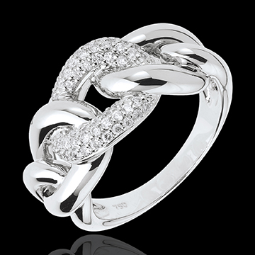 Anillo Fuerza de Amar - oro blanco 18 quilates 
