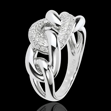 Anillo Fuerza de Amar - oro blanco 18 quilates 