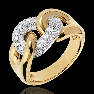 Anillo Enlace Infinito - oro amarillo 18 quilates 