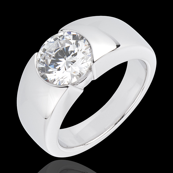 Solitario Infinito Era - oro blanco 18 quilates