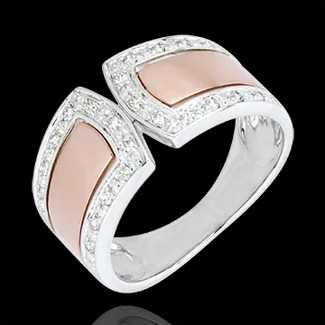 Anello Infinito - Imperiale - Oro rosa e Oro bianco - 18 carati -Diamanti