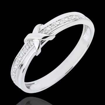 Alianza Signo de Amor - oro blanco 9 quilates 