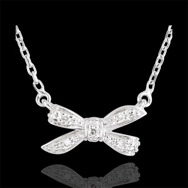 Collar Nudo del Edén - oro blanco 9 quilates 