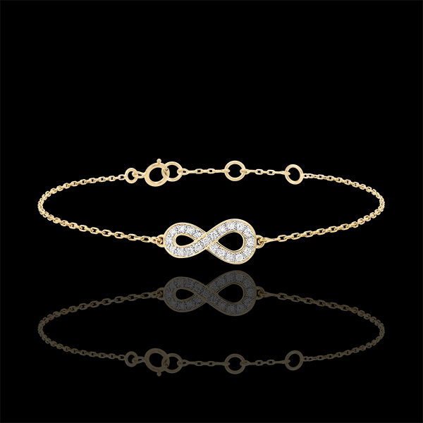 Pulsera Infinito - oro amarillo 9 quilates y diamantes