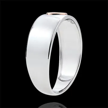 Anillo Precioso Secreto - Corazón - oro rosa y oro blanco 9 quilates