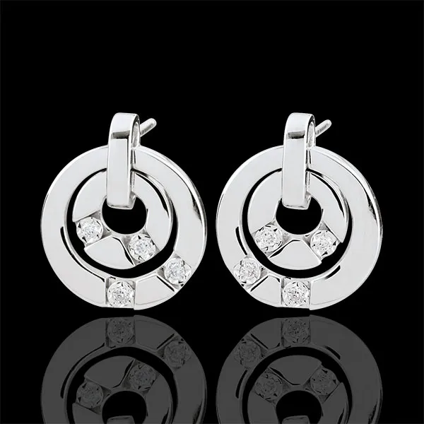 Pendientes Armonía - oro blanco 9 quilates