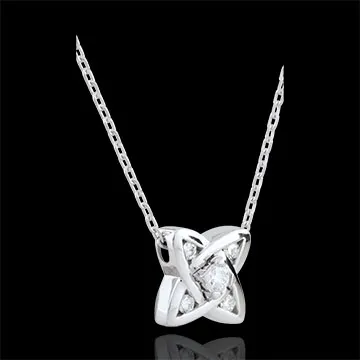 Collana Cosmia - Oro bianco - 9 carati - 5 Diamanti - 0.14 carati