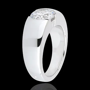 Solitario Infinito Era - oro blanco 18 quilates