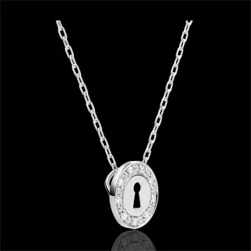 Collar Precioso Secreto - oro blanco y diamantes 9 quilates