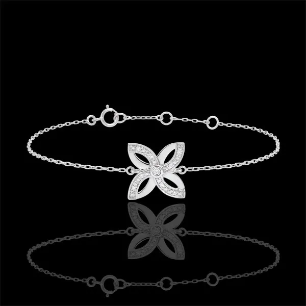 Armband Lentekriebels - Zomerbloem - 9 karaat witgoud