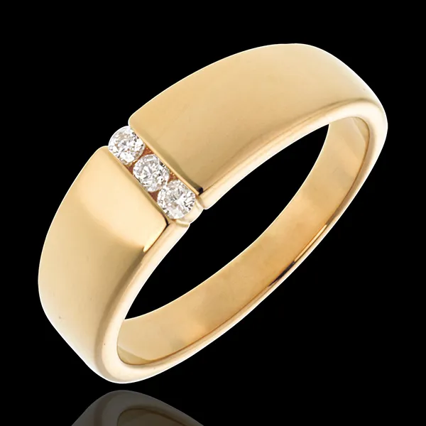 Infinity Trilogie Omhelzing - 18 karaat geelgoud - 3 Diamanten