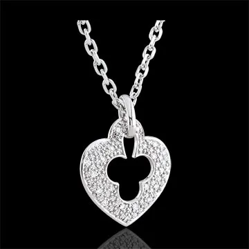 Hanger 9 karaat witgoud Diamanten Slot