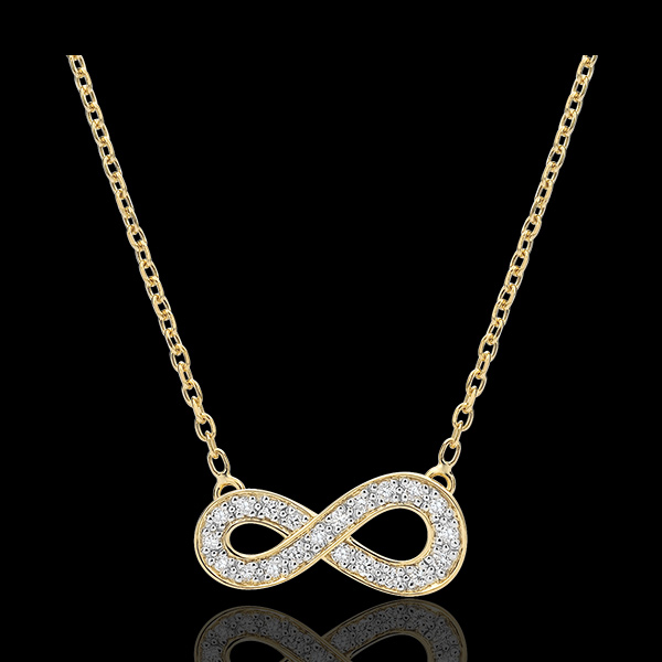 Infinity necklace - Yellow gold and diamonds