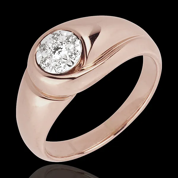 Infinity Ring - Knop - 18 karaat roségoud