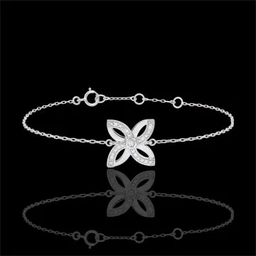 Armband Lentekriebels - Zomerbloem - 9 karaat witgoud