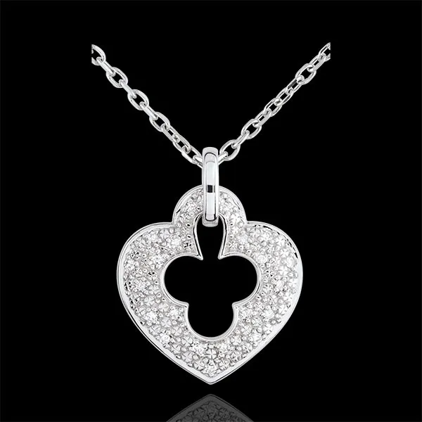 Hanger 9 karaat witgoud Diamanten Slot