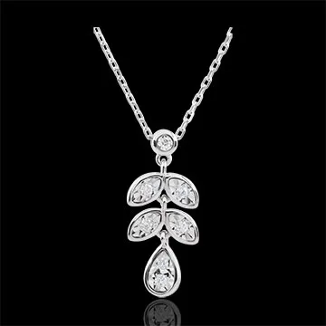 Collar Hesmé - oro blanco 9 quilates y 7 diamantes