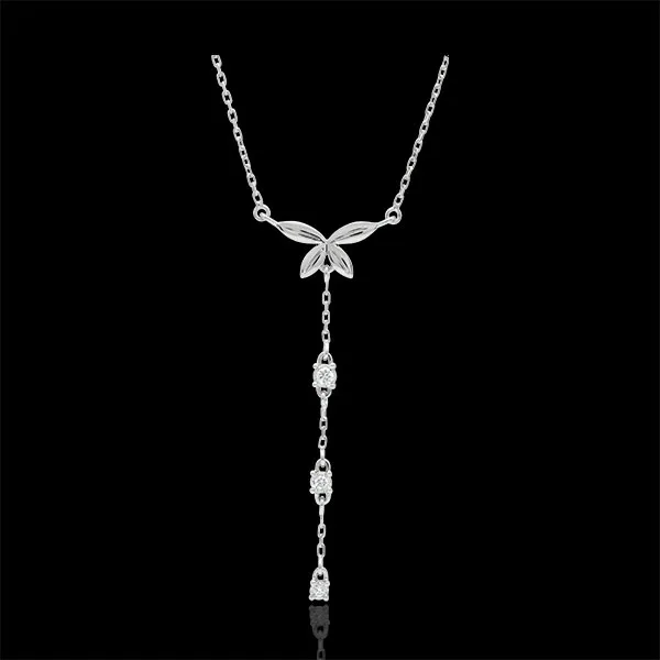 Collar Brisa Ligera - oro blanco 18 quilates