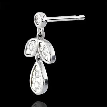 Pendientes Hesmé - oro blanco 9 quilates y 10 diamantes