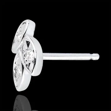 White Gold and Diamond Bouquet Earrings