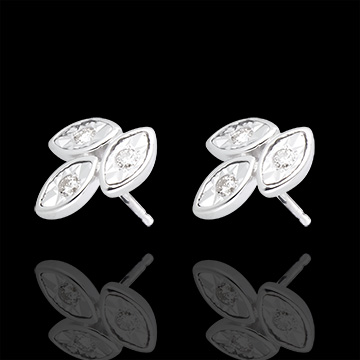 White Gold and Diamond Bouquet Earrings