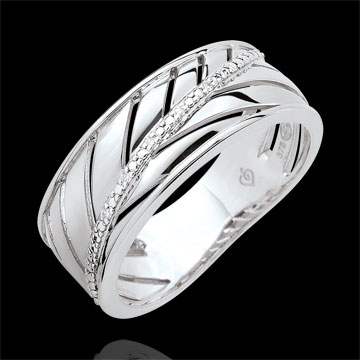 Inel Palmier - aur alb de 18K şi diamante