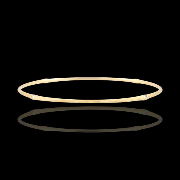 Pulsera Jonc Jungla Sagrada - diamantes - oro amarillo cepillado de 18 quilates