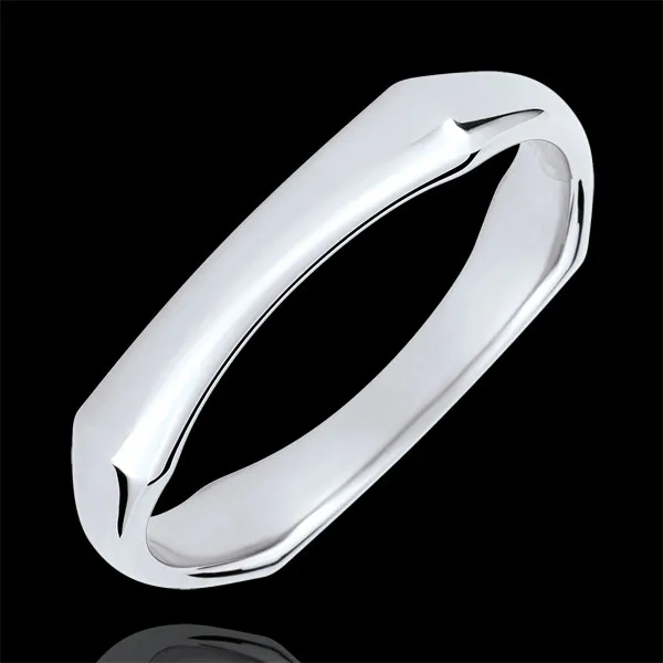 Anillo Jungla Sagrada - 4 mm - oro blanco 18 quilates
