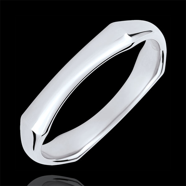 Anillo Jungla Sagrada - 4 mm - oro blanco 9 quilates