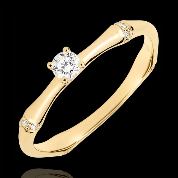 Anillo de compromiso Jungla Sagrada - diamante 0,09 quilates - oro amarillo 18 quilates