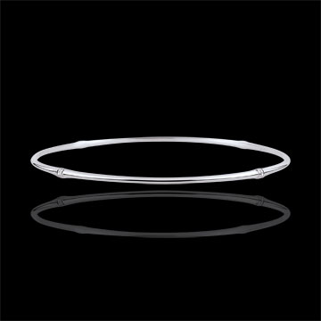 Bracelet Jonc Jungle Sacrée - diamants - or blanc 9 carats