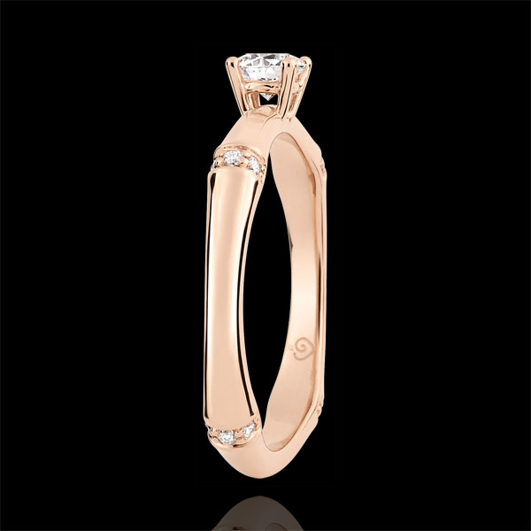 Jungle Sacrée man's engagment ring diamond 0.2 carat -pink gold 18 carats