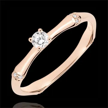 Bague de fiançailles Jungle Sacrée - diamant 0.09 carat - or rose 18 carats