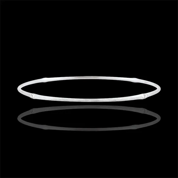 Jungle Sacrée Rigid Bracelet - diamonds - 18 carat white brushed gold 