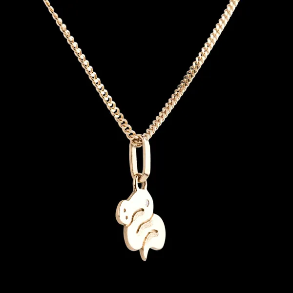 Baby slang - groot model - 18 karaat geelgoud