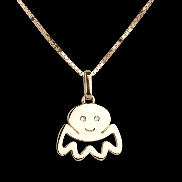 Octopus - groot model - 18 karaat geelgoud