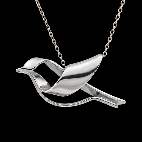 L’Envol ketting – 9 karaat witgoud