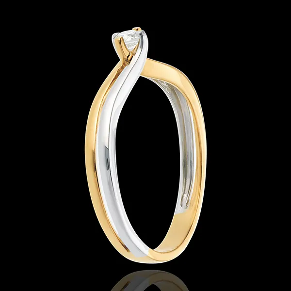 Solitär Ring im Zweiergespann