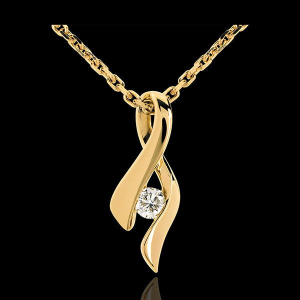 Anhänger Kostbarer Kokon - Unendlichkeit - Gelbgold- Diamant