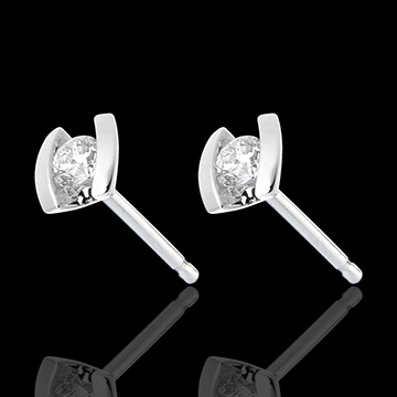 Diamant Ohrstecker Caldera in Weissgold - 0.21 Karat