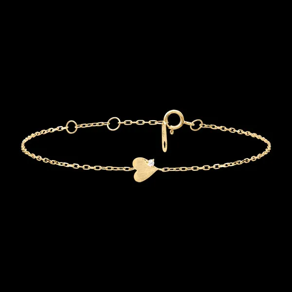 Céania Armband – 9-karätiges Gelbgold und synthetischer Diamant