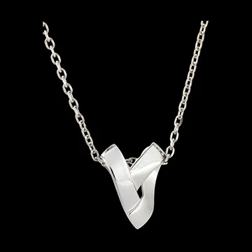 Origami Herz Collier – 375er Weißgold (9 Karat)